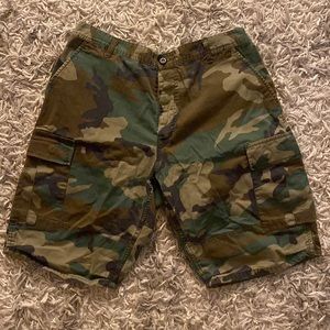 Chocolate army cargo shorts- skate brand